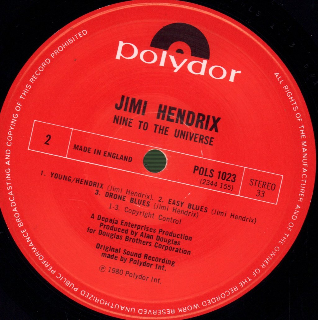 Jimi Hendrix - Nine To The Universe - Lp