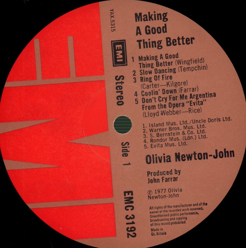 Olivia Newton John - Making A Good Thing Better - Lp