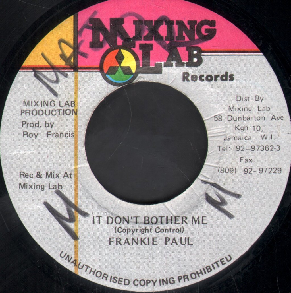 Frankie Paul - It Don't Bother Me - 7 Inch