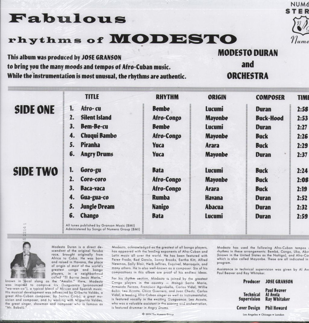 Modesto Duran and Orchestra - Fabulous Rhythms of Modesto - Lp