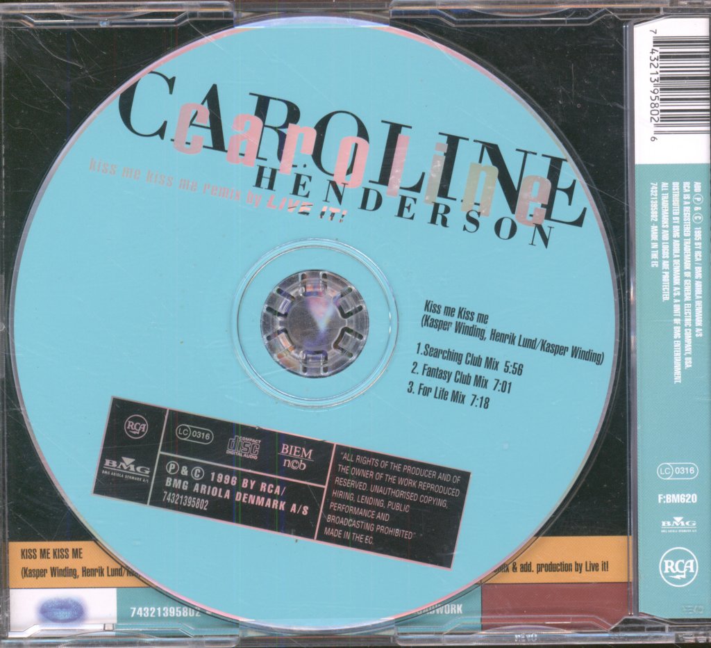 Caroline Henderson - Kiss Me Kiss Me (Remix By Live It!) - Cd