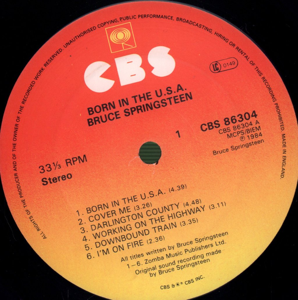 Bruce Springsteen - Born In The Usa - Lp