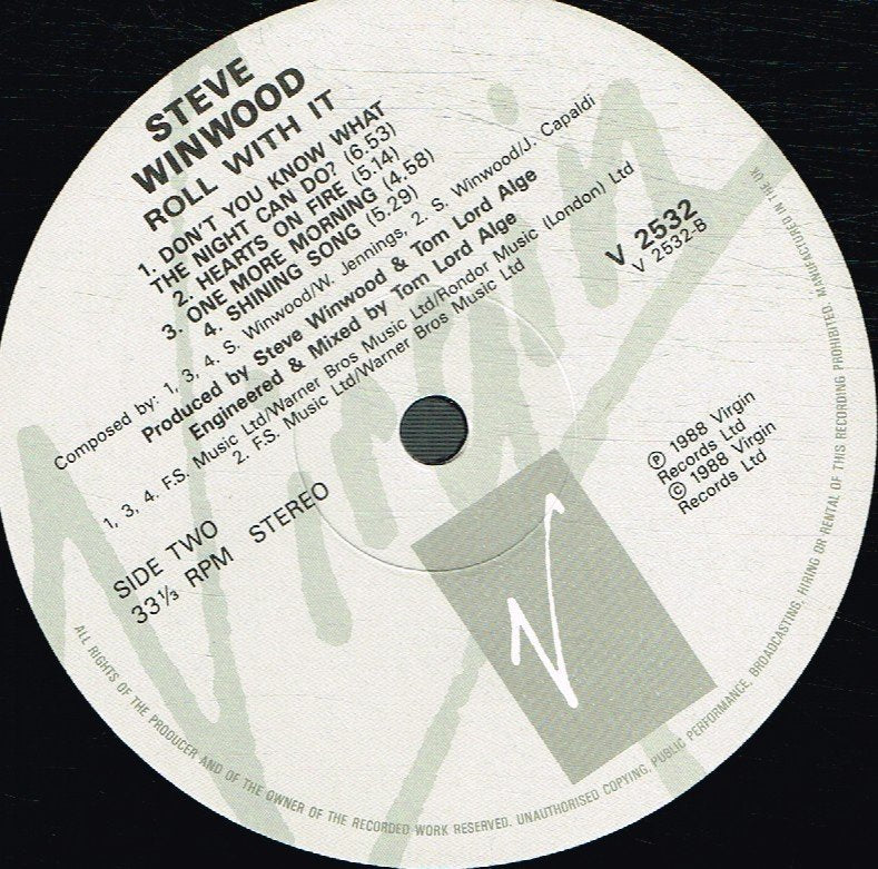 Steve Winwood - Roll With It - Lp