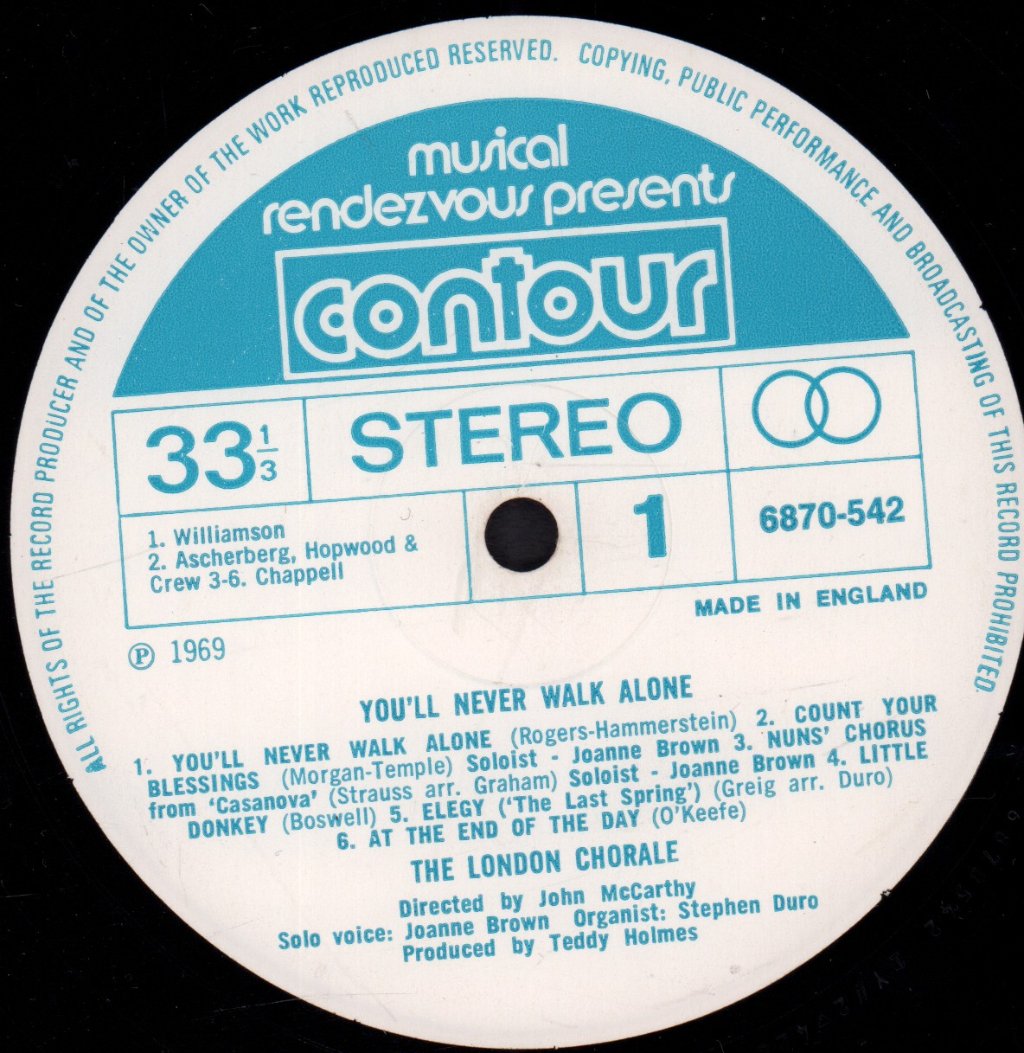 London Chorale - You'll Never Walk Alone - Lp