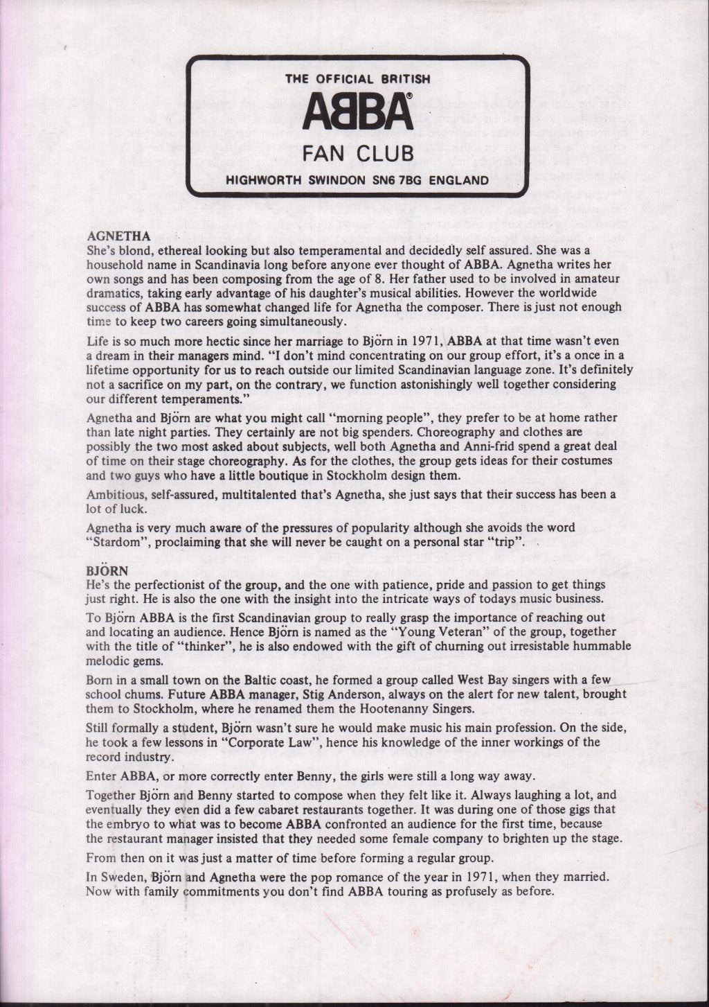 ABBA - fan club pack - Pack