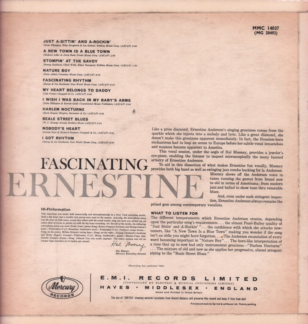 Ernestine Anderson - Fascinating Ernestine - Lp