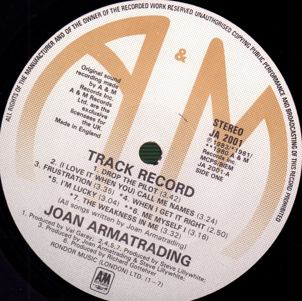 Joan Armatrading - Track Record - Lp