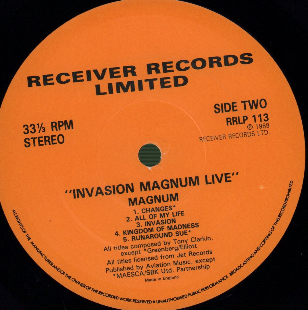 Magnum - Invasion Live - Double Lp