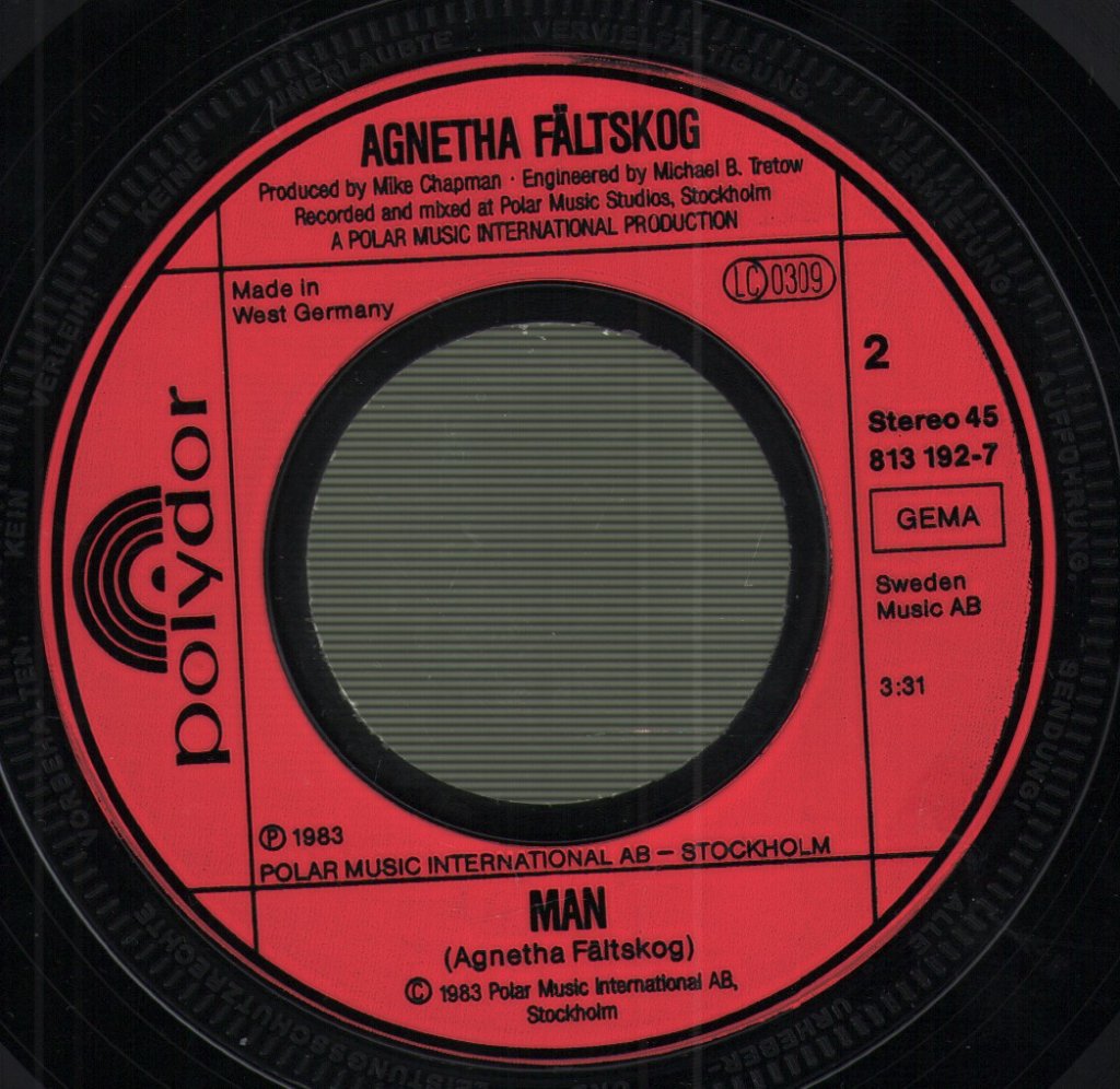 Agnetha Fältskog - Heat Is On / Man - 7 Inch