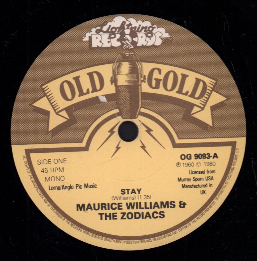 Maurice Williams & The Zodiacs / Silhouettes - Stay - 7 Inch