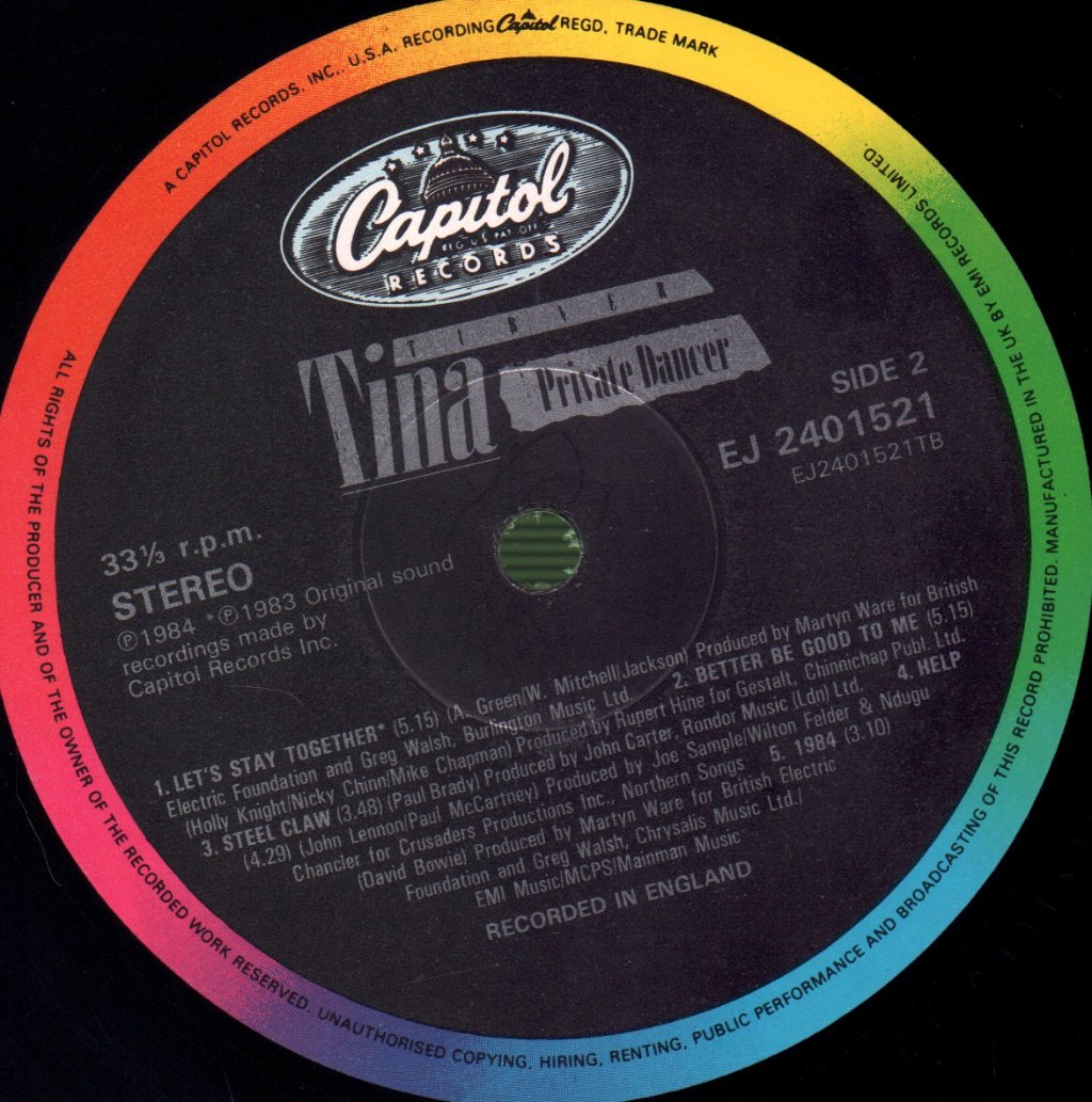 Tina Turner - Private Dancer - Lp