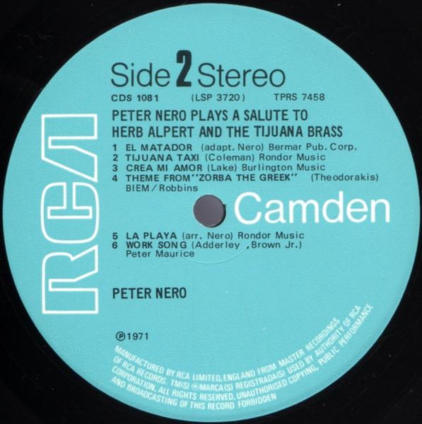 Peter Nero - Plays A Salute To Herb Alpert & The Tijuana Brass - Lp