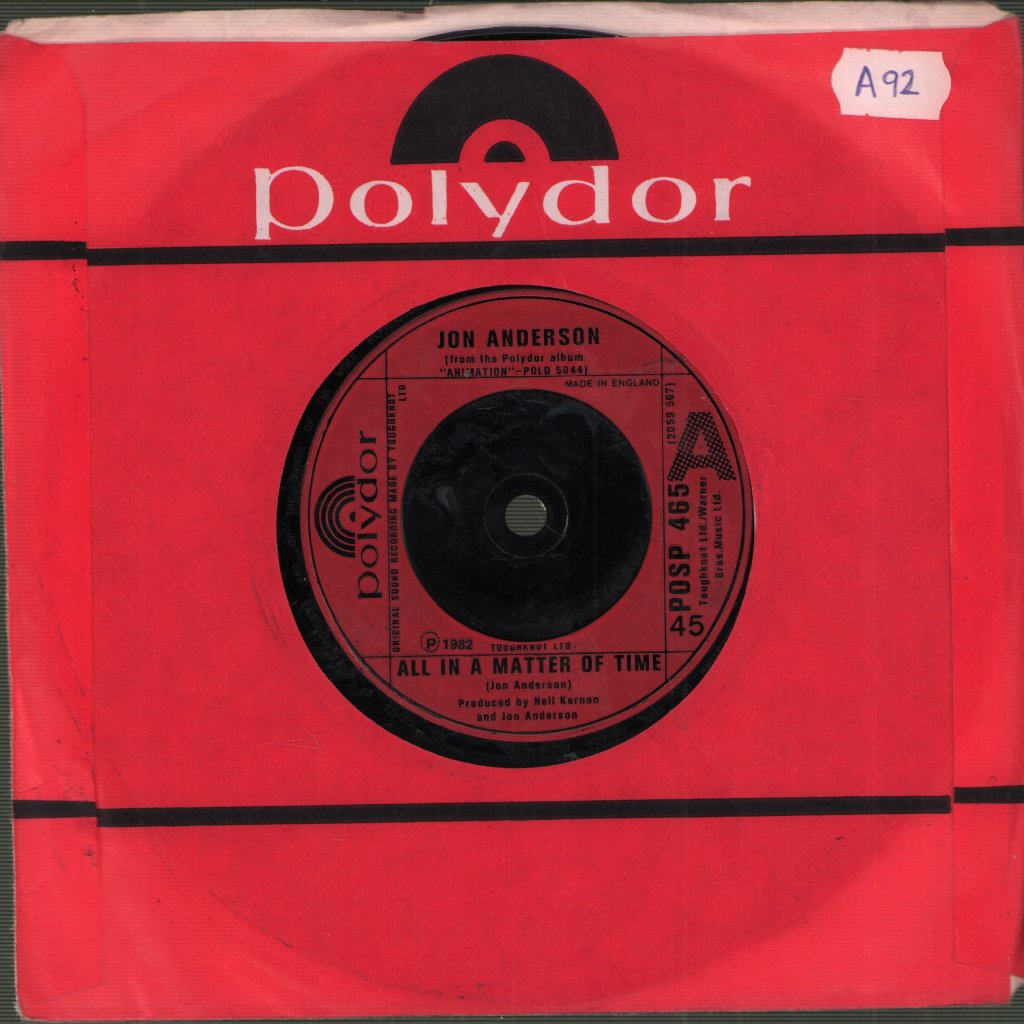Jon Anderson - All In A Matter Of Time - 7 Inch