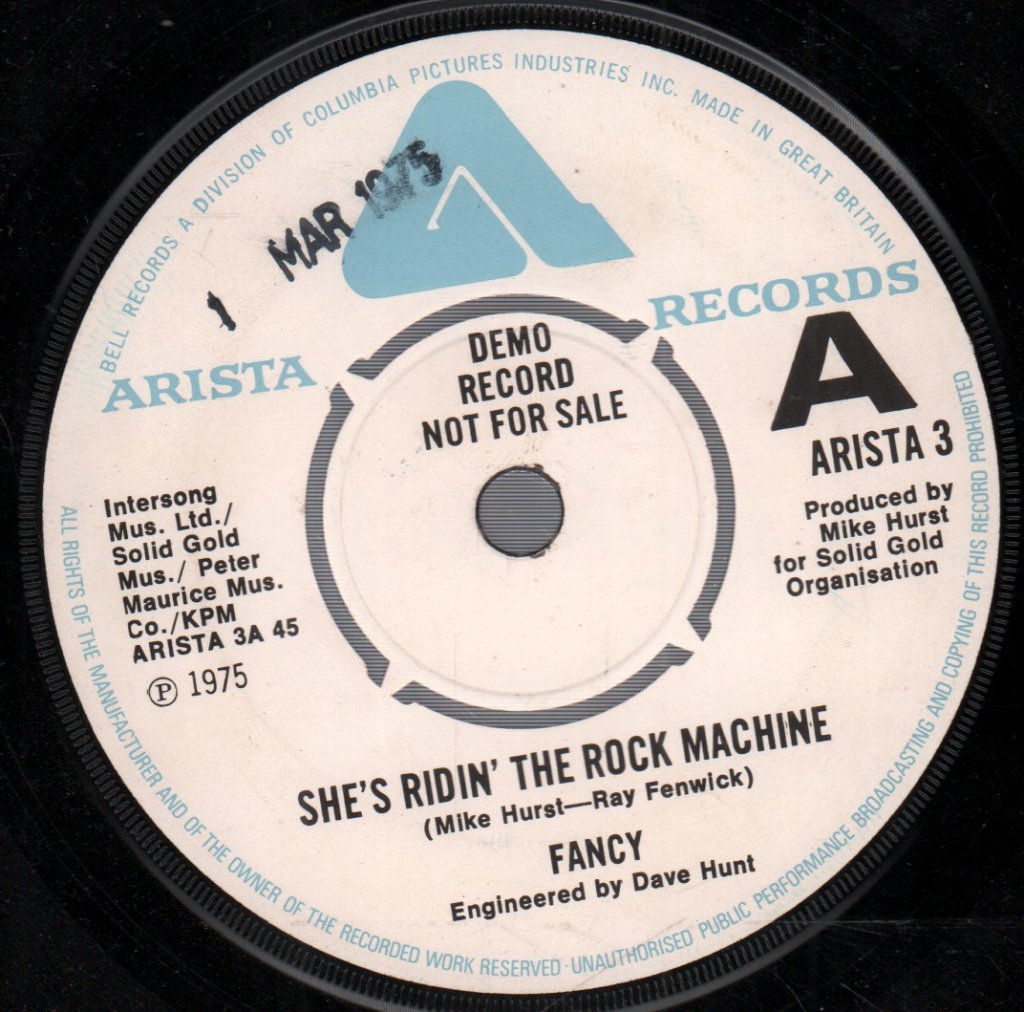Fancy (70'S Group) - She's Ridin' The Rock Machine - 7 Inch