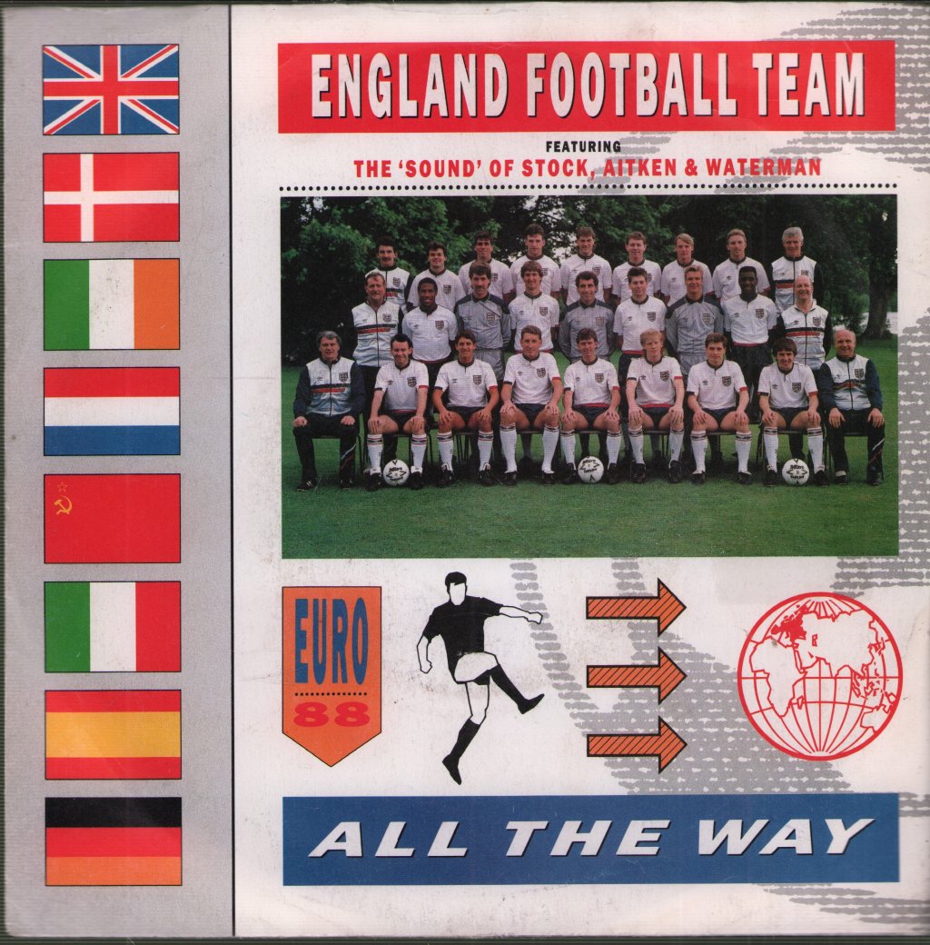 England Football Team Featuring Stock Aitken And Waterman - All The Way - 7 Inch