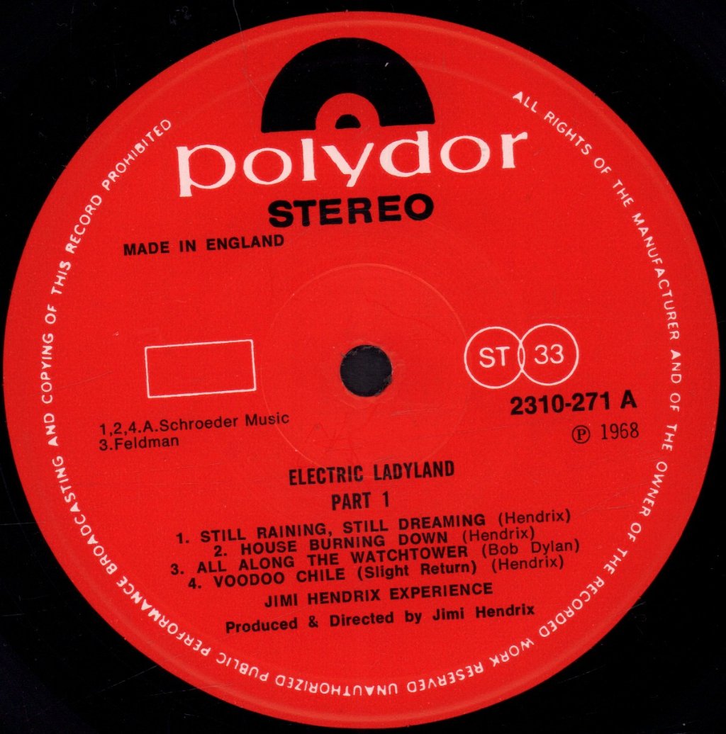Jimi Hendrix Experience - Electric Ladyland Part 1 - Lp