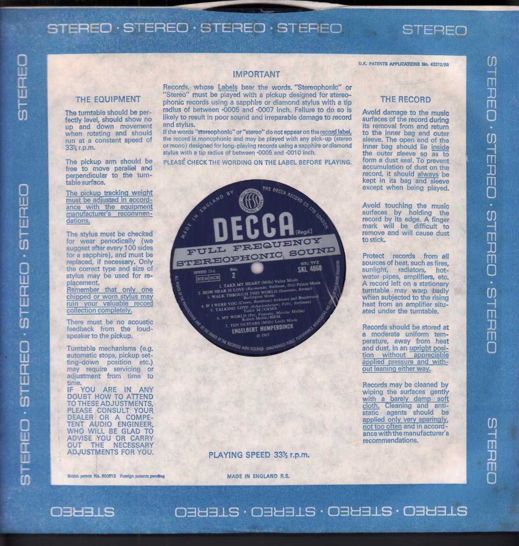 Engelbert Humperdinck - Release Me - Lp