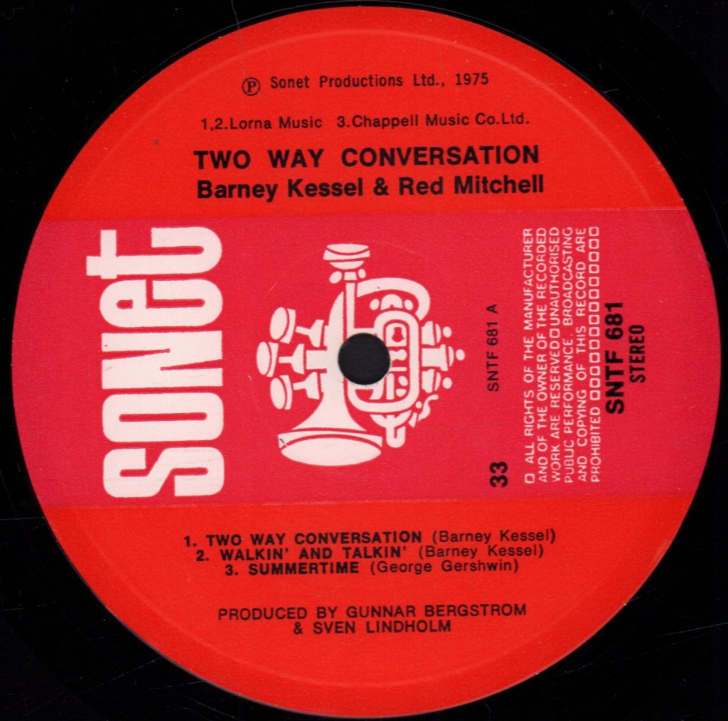 Barney Kessel And Red Mitchell - Two Way Conversation - Lp