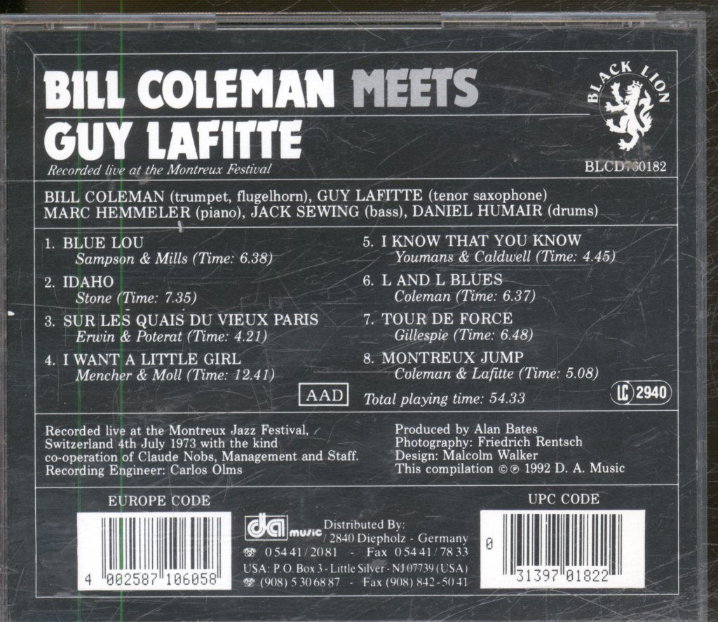 Bill Coleman, Guy Lafitte - Bill Coleman Meets Guy Lafitte - Cd