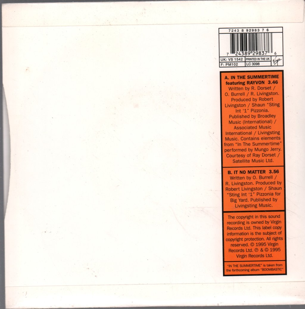 Shaggy - In The Summertime - 7 Inch