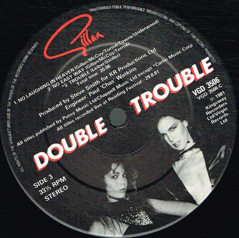 Gillan - Double Trouble - Double Lp