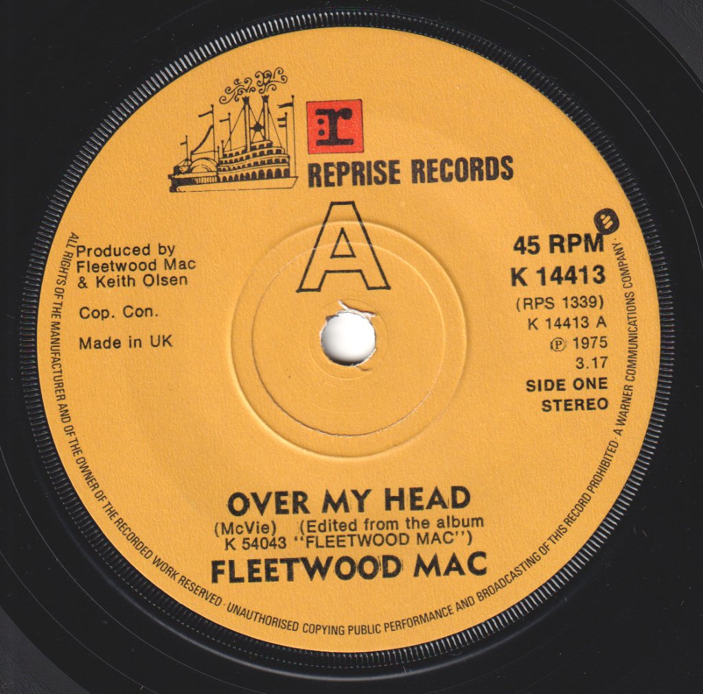 Fleetwood Mac - Over My Head - 7 Inch