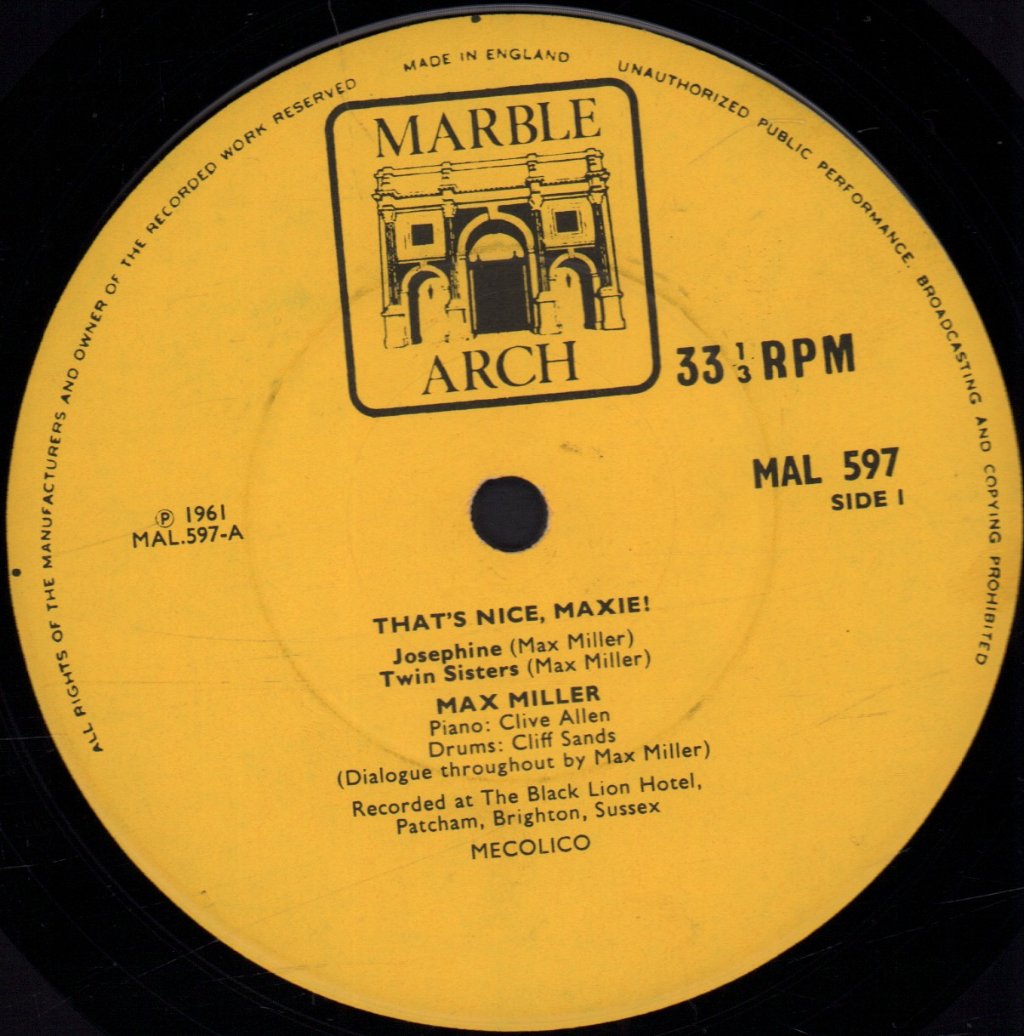 Max Miller - That's Nice Maxie - Lp