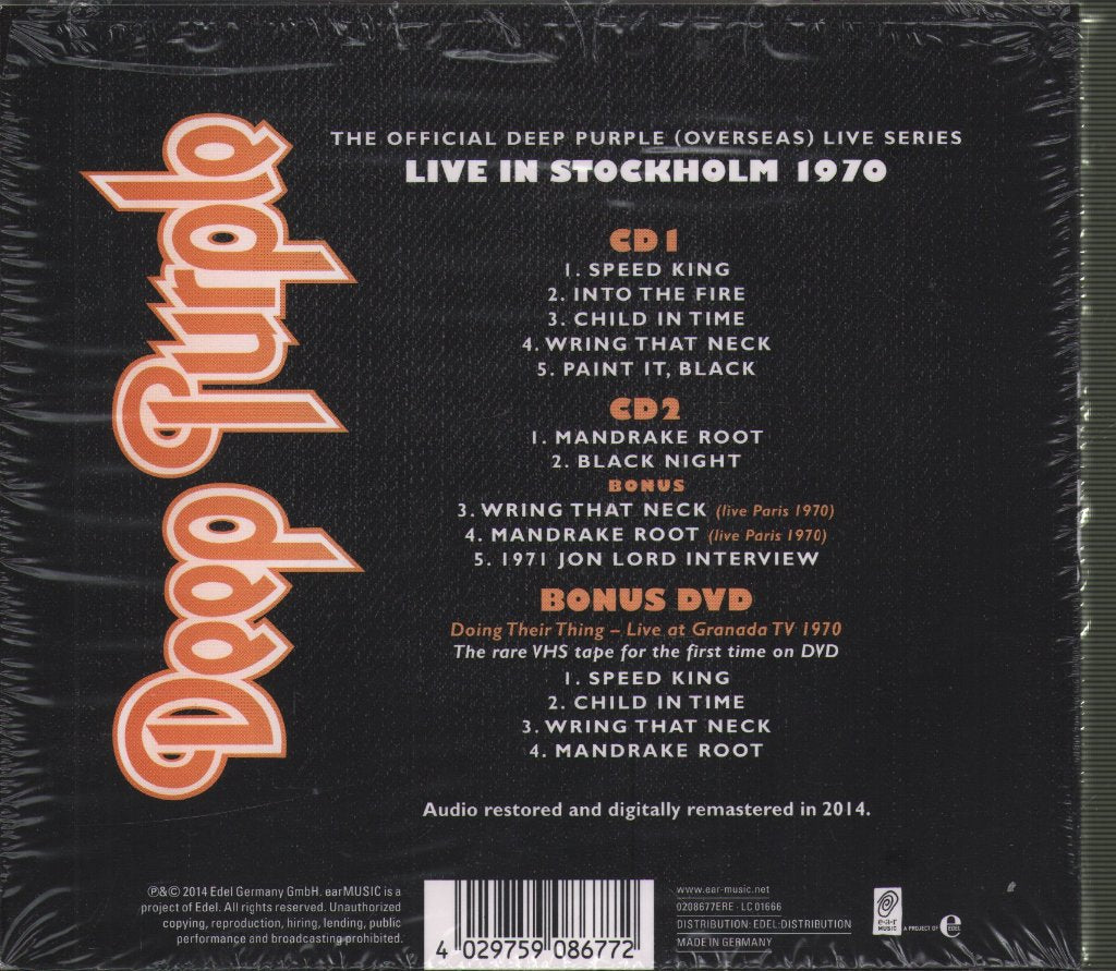Deep Purple - Live In Stockholm 1970 - Cd/Dvd