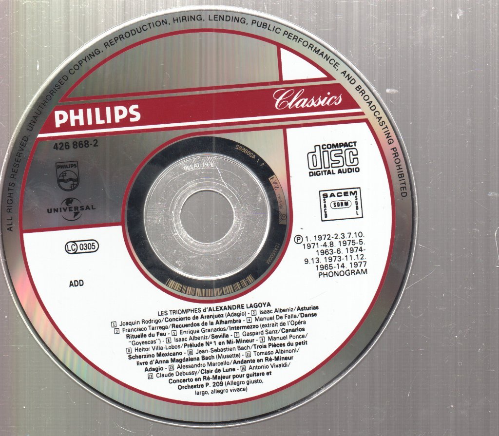 Alexandre Lagoya - Les Triomphes D'Alexandre Lagoya - Cd