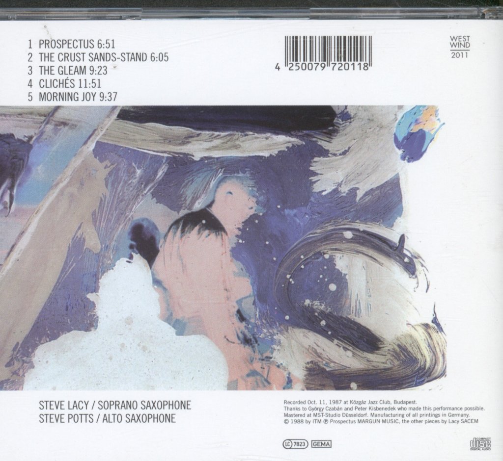 Steve Lacy / Steve Potts - Live In Budapest - Cd
