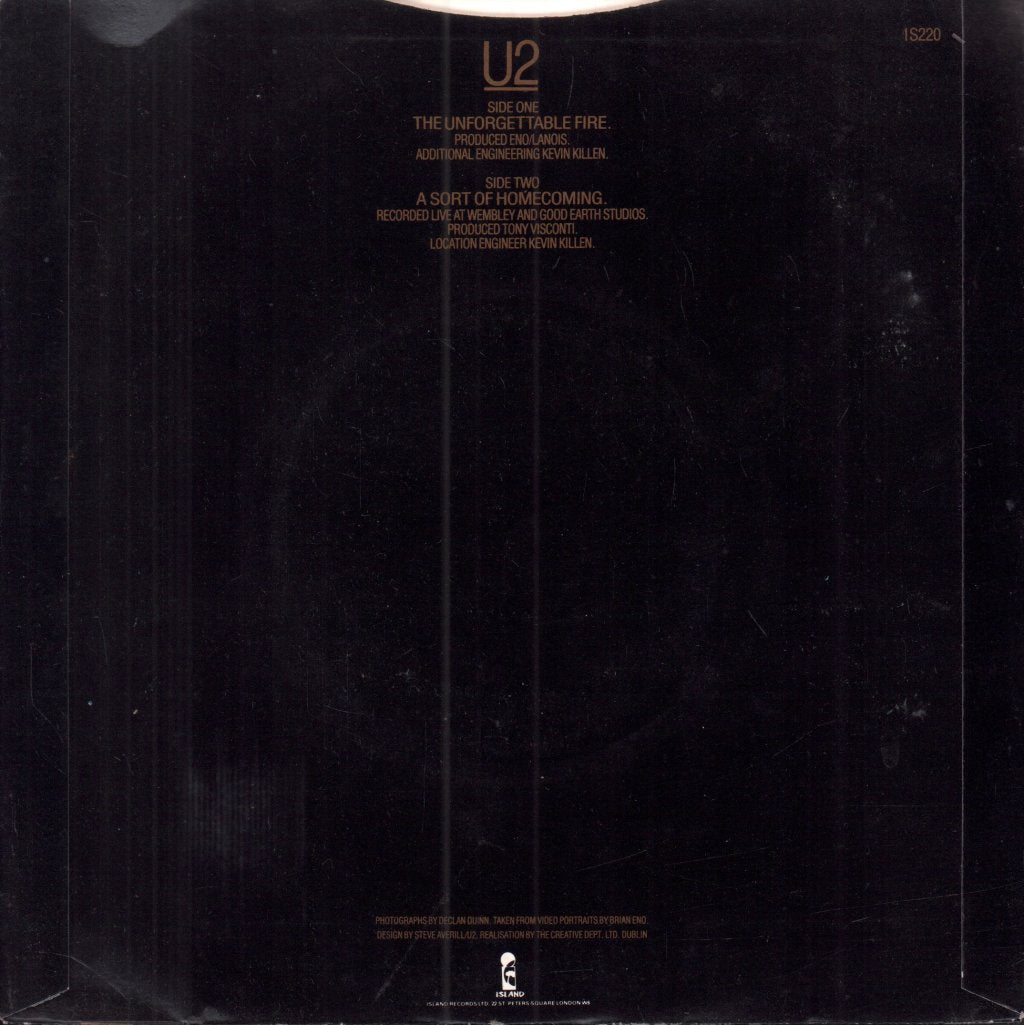 U2 - Unforgettable Fire - 7 Inch