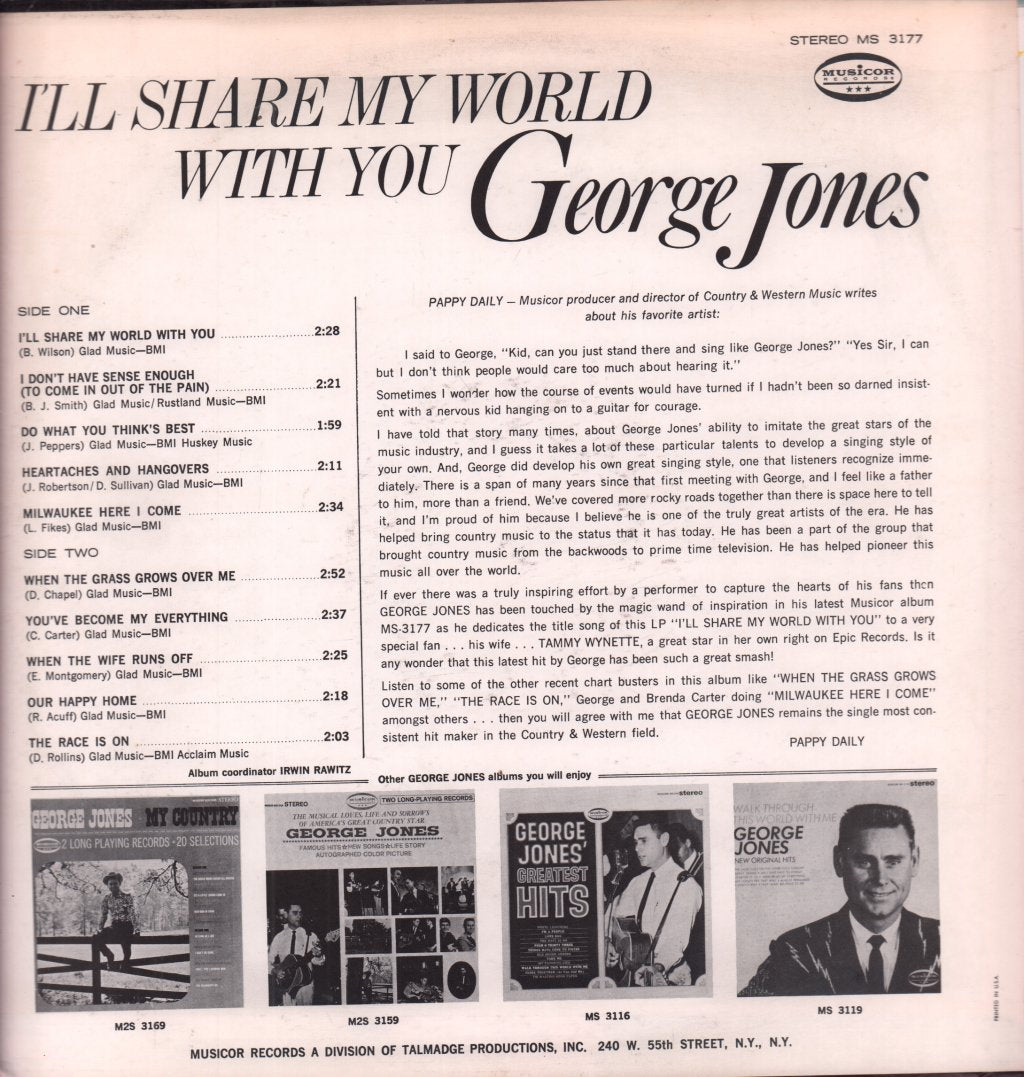 George Jones - I'll Share My World With You - Lp