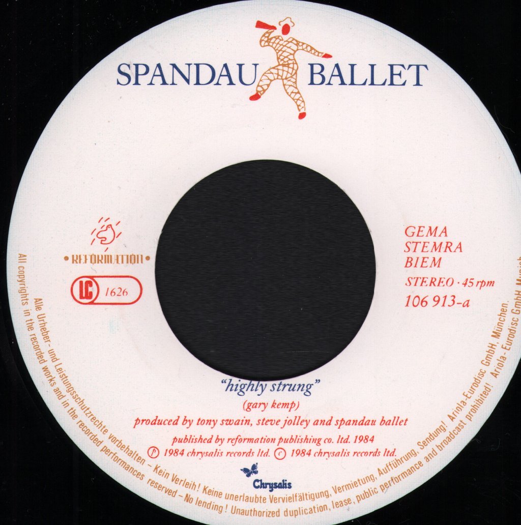 Spandau Ballet - Highly Strung - 7 Inch