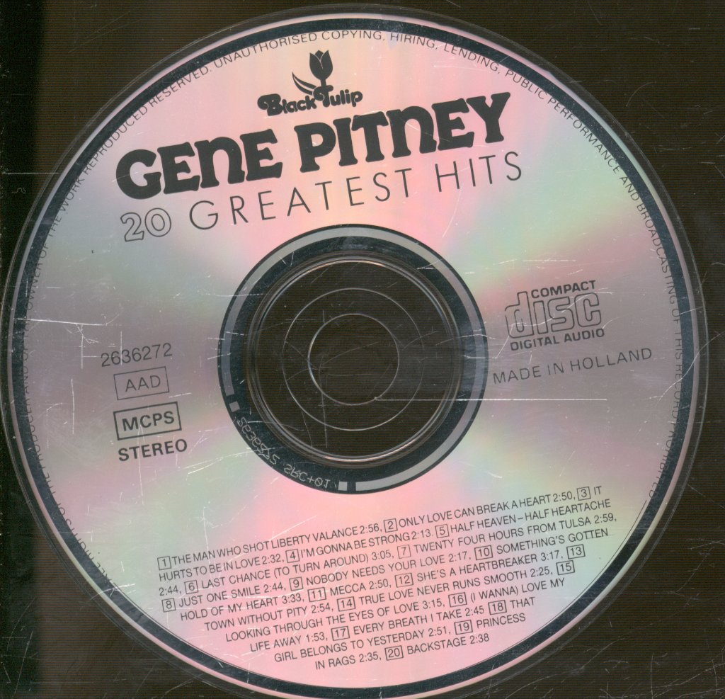 Gene Pitney - 20 Greatest Hits - Cd