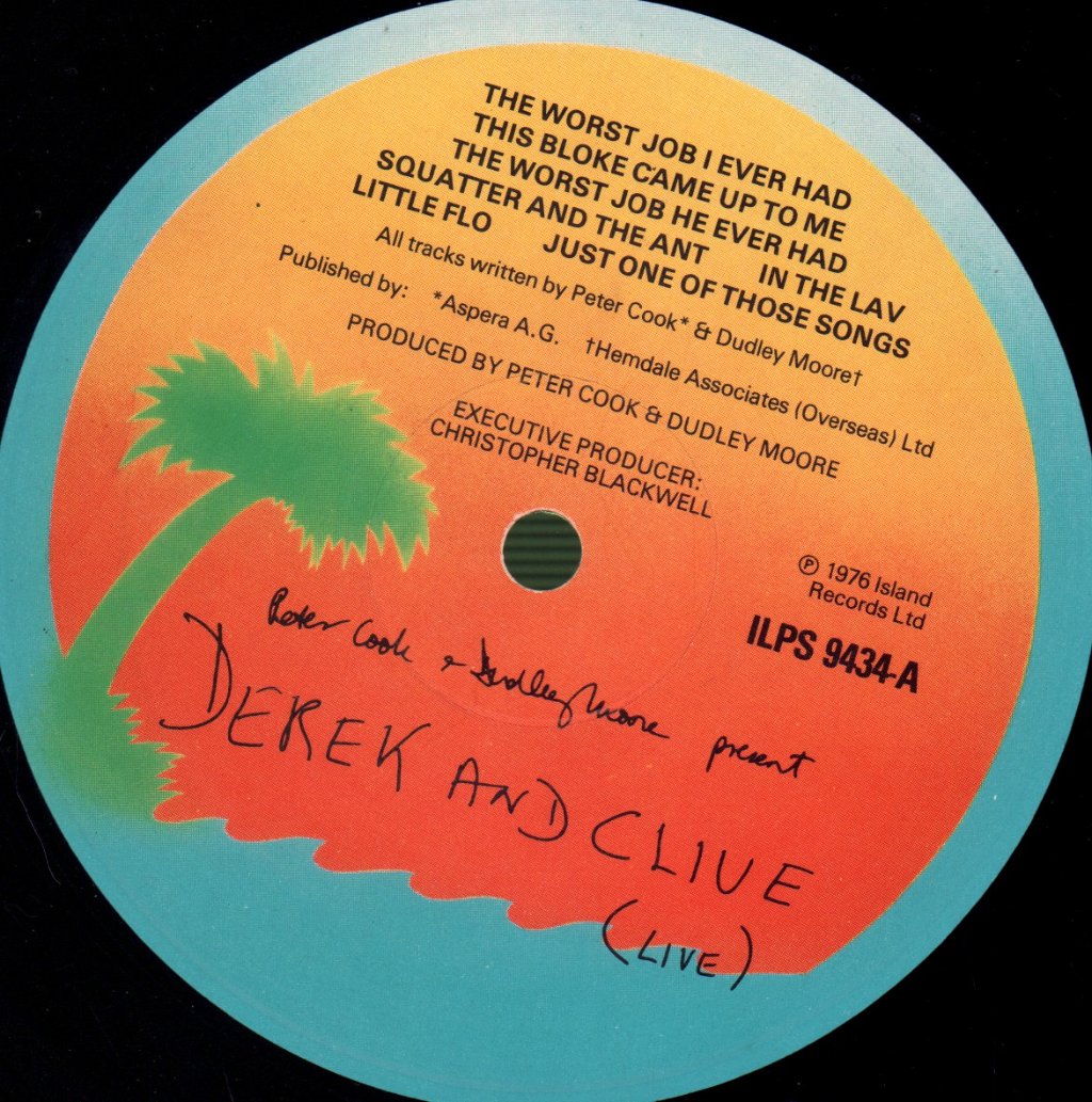 Peter Cook And Dudley Moore - Derek And Clive Live - Lp