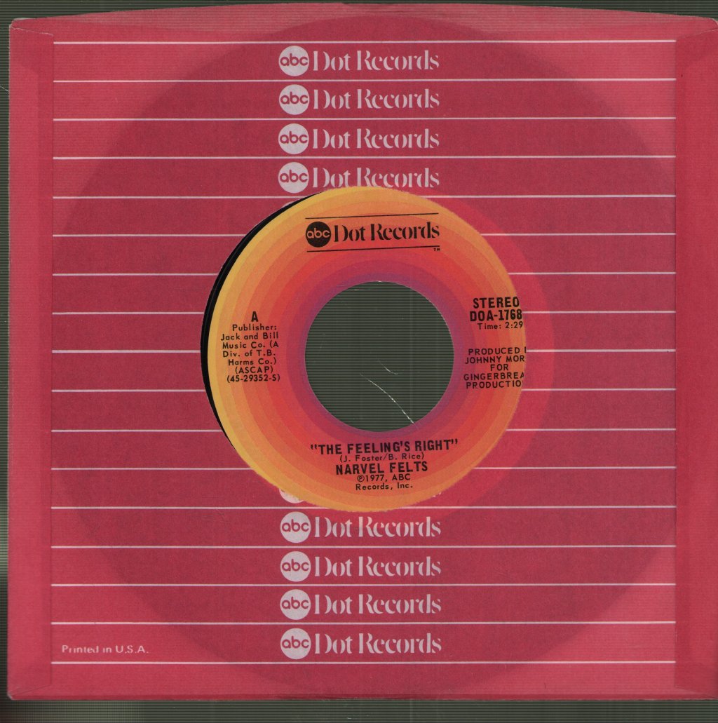 Narvel Felts - Feeling's Right / Another Crazy Dream - 7 Inch
