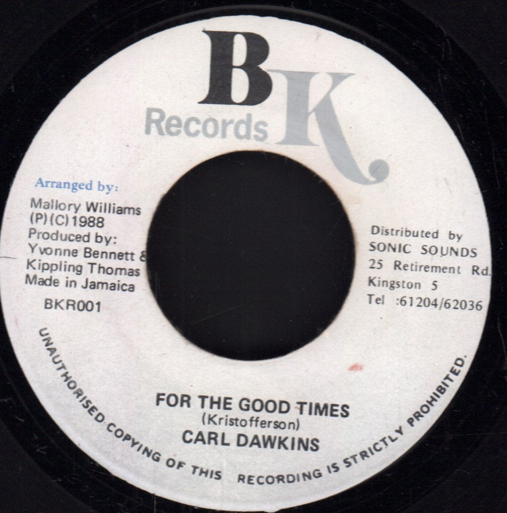 Carl Dawkins - For The Good Times - 7 Inch