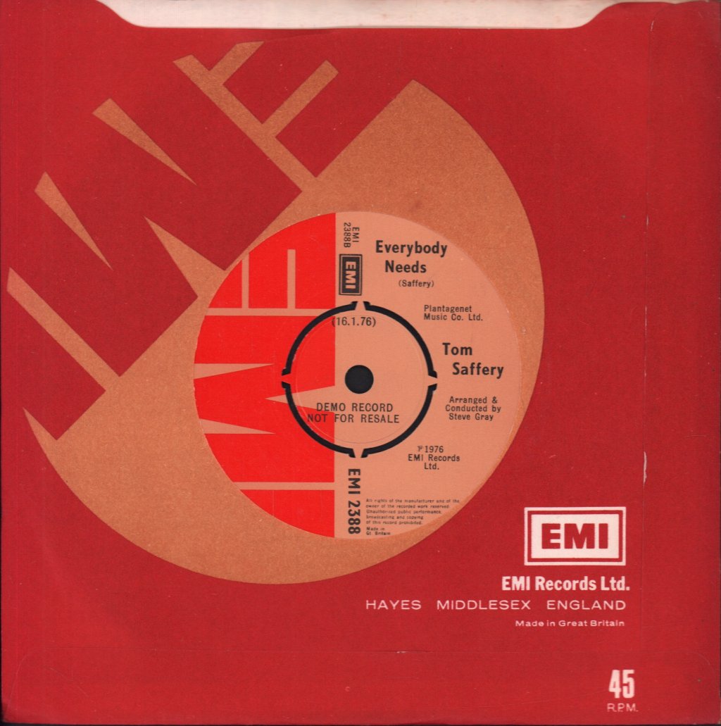 Tom Saffery - Poor Little Annie - 7 Inch