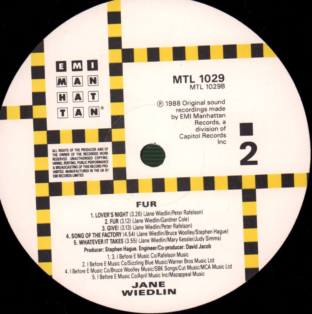 Jane Wiedlin - Fur - Lp