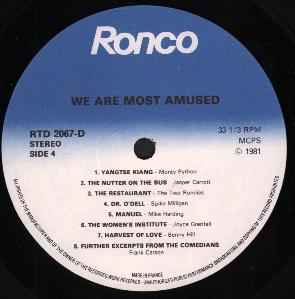 Various Artists - We Are Most Amused - Double Lp