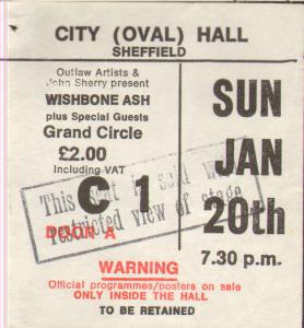 Wishbone Ash - Sheffield City Hall - Ticket
