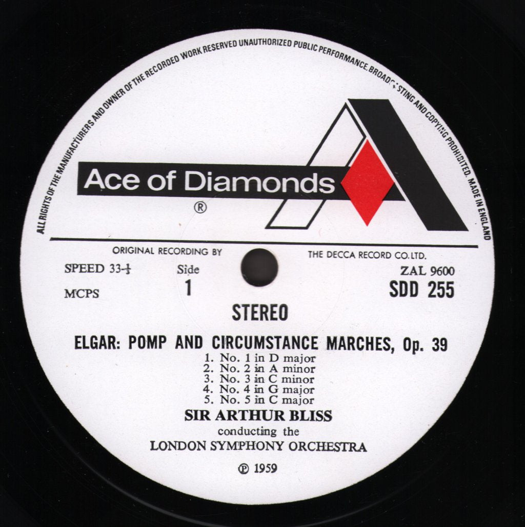 Sir Arthur Bliss / London Symphony Orchestra - Elgar Pomp And Circumstance / Bliss - Things To Come - Lp