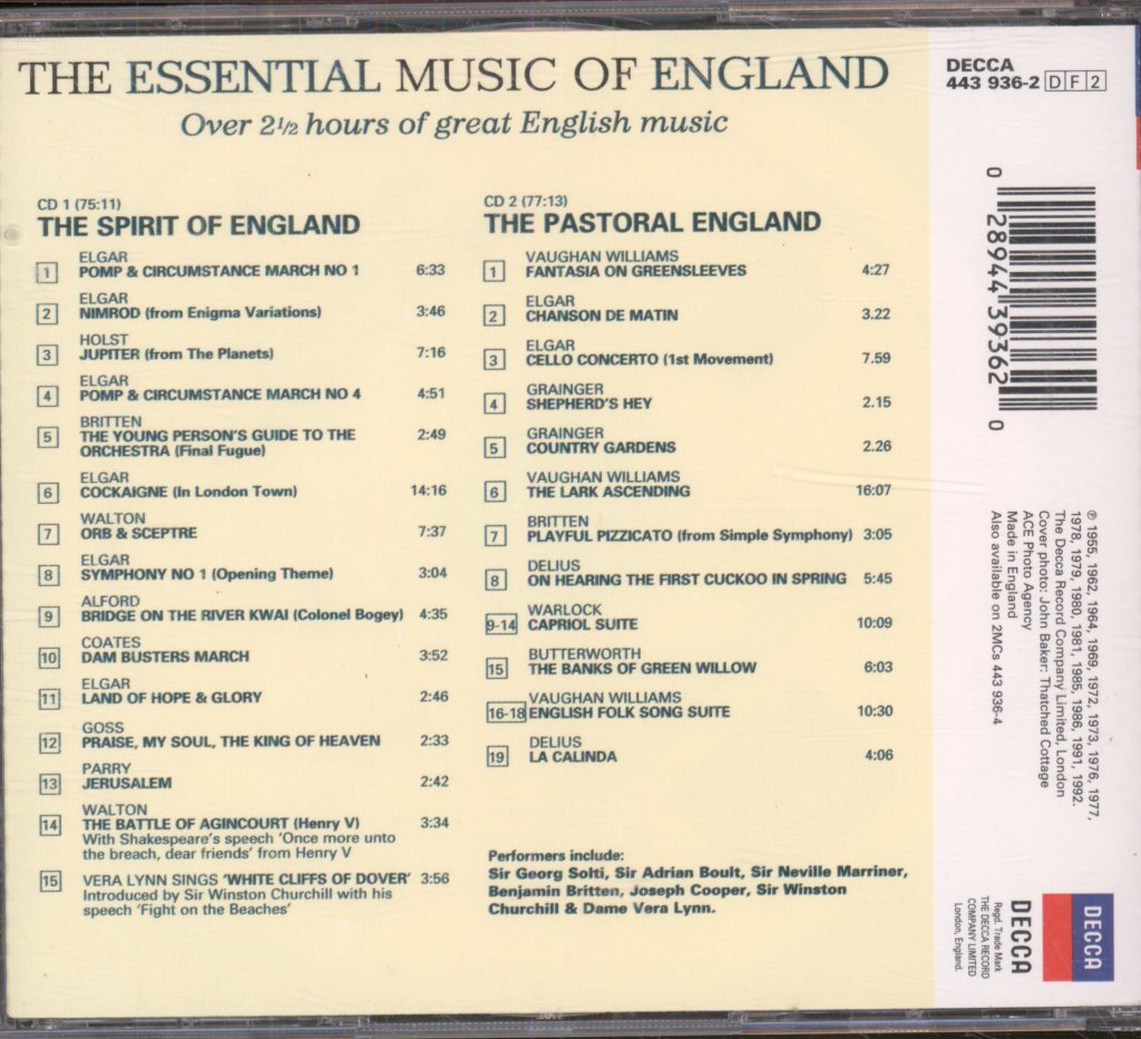 Various Artists - Essential Music Of England - Double Cd