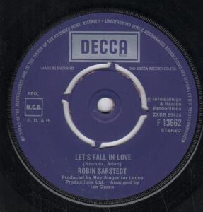 Robin Sarstedt - Let's Fall In Love - 7 Inch