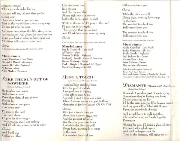 Randy Crawford - Through The Eyes Of Love - Cassette