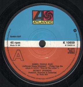 Detroit Spinners - Games People Play - 7 Inch