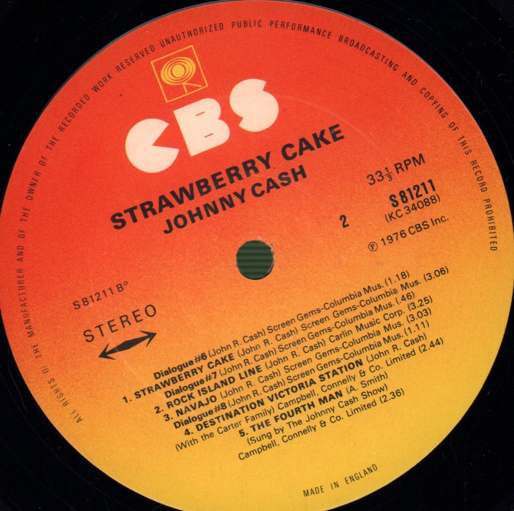 Johnny Cash - Strawberry Cake - Lp