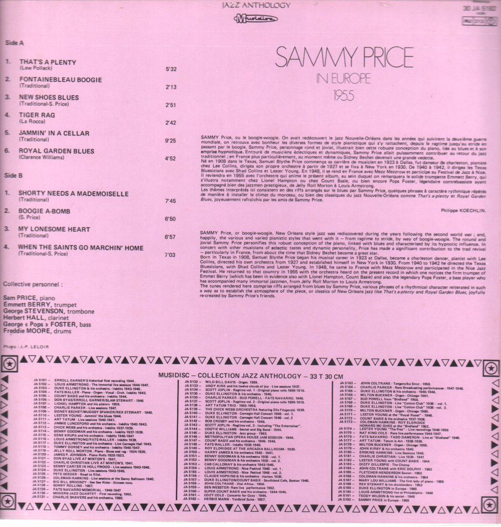 Sammy Price - In Europe 1955 - Lp