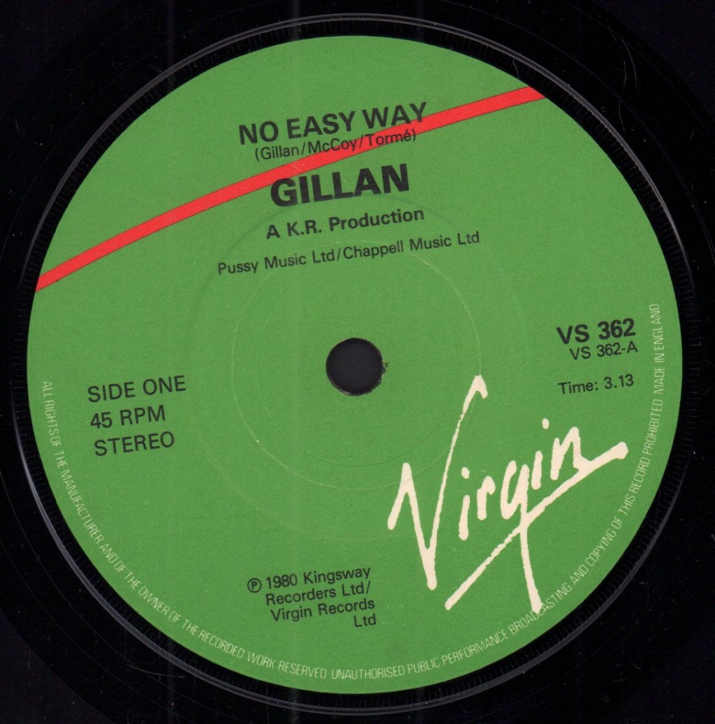 Gillan - No Easy Way - 7 Inch