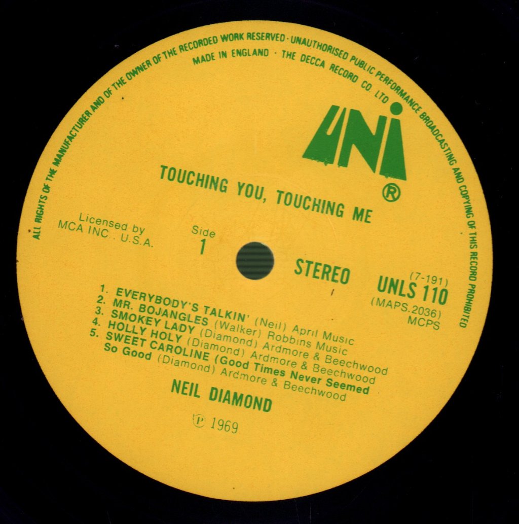 Neil Diamond - Touching You Touching Me - Lp